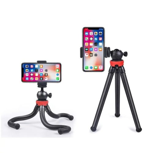 Flexible Tripod Stand For Phone & Camera With Clip